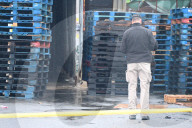 Man On Fire In Area Of Flushing Avenue And Irving Avenue In Bushwick Brooklyn New York