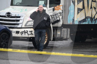 Man On Fire In Area Of Flushing Avenue And Irving Avenue In Bushwick Brooklyn New York