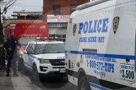 Man On Fire In Area Of Flushing Avenue And Irving Avenue In Bushwick Brooklyn New York