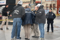 Man On Fire In Area Of Flushing Avenue And Irving Avenue In Bushwick Brooklyn New York