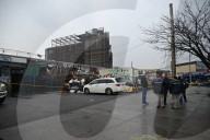 Man On Fire In Area Of Flushing Avenue And Irving Avenue In Bushwick Brooklyn New York