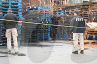 Man On Fire In Area Of Flushing Avenue And Irving Avenue In Bushwick Brooklyn New York