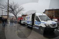 Man On Fire In Area Of Flushing Avenue And Irving Avenue In Bushwick Brooklyn New York