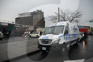 Man On Fire In Area Of Flushing Avenue And Irving Avenue In Bushwick Brooklyn New York