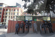 Protestors Burn Effigy Of Nepal Minister Against Deposition Of Electricity Authority Chief