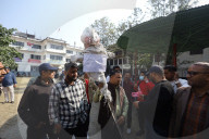 Protestors Burn Effigy Of Nepal Minister Against Deposition Of Electricity Authority Chief