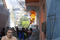 Protestors Burn Effigy Of Nepal Minister Against Deposition Of Electricity Authority Chief