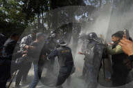 Protestors Burn Effigy Of Nepal Minister Against Deposition Of Electricity Authority Chief