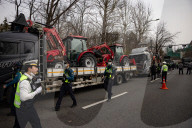 Trucks Carrying Tractors Appear At An Impeachment Rally Against President Yoon Suk-yeol