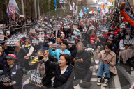 Trucks Carrying Tractors Appear At An Impeachment Rally Against President Yoon Suk-yeol