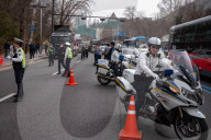 Trucks Carrying Tractors Appear At An Impeachment Rally Against President Yoon Suk-yeol