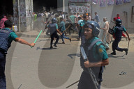Police And Garment Workers Clash