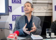 Mike Berners-Lee on his new book A Climate of Truth at the Royal Overseas League, London, UK.