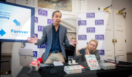Mike Berners-Lee on his new book A Climate of Truth at the Royal Overseas League, London, UK.