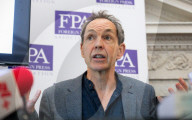 Mike Berners-Lee on his new book A Climate of Truth at the Royal Overseas League, London, UK.