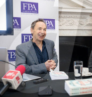 Mike Berners-Lee on his new book A Climate of Truth at the Royal Overseas League, London, UK.