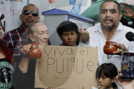 Pulquerias Protest Closure Of Pulquerias In Mexico City