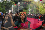 Red Procession For Remembering "The Black Night 1971" In Bangladesh