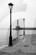 The Lighthouse Of The Old Venetian Harbour In Chania