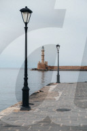 The Lighthouse Of The Old Venetian Harbour In Chania