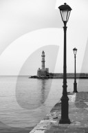 The Lighthouse Of The Old Venetian Harbour In Chania