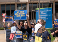 TSA Union Holds Picket At Norfolk International Airport Against Trump Administration