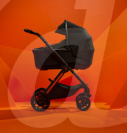 Lamborghini themed stroller puts baby in driver's seat
