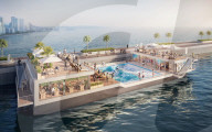 Floating surfing wave machine 