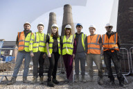 Rachel Reeves UK Chancellor of the Exchequer and Deputy Prime Minister Angela Rayner visit a housing development site