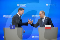 Poland's PM Donald Tusk And NATO Secretary-General Mark Rutte In Warsaw.