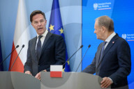 Poland's PM Donald Tusk And NATO Secretary-General Mark Rutte In Warsaw.