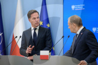 Poland's PM Donald Tusk And NATO Secretary-General Mark Rutte In Warsaw.