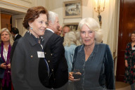 King Charles and  Queen Camilla at Clarence House reception in London, UK.