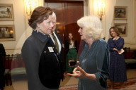 King Charles and  Queen Camilla at Clarence House reception in London, UK.