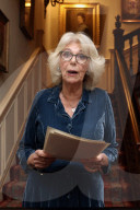 King Charles and  Queen Camilla at Clarence House reception in London, UK.