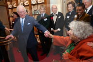 King Charles and  Queen Camilla at Clarence House reception in London, UK.
