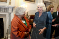King Charles and  Queen Camilla at Clarence House reception in London, UK.
