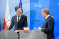 Poland's PM Donald Tusk And NATO Secretary-General Mark Rutte In Warsaw.