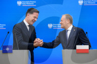 Poland's PM Donald Tusk And NATO Secretary-General Mark Rutte In Warsaw.