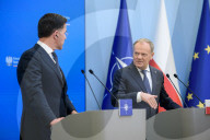 Poland's PM Donald Tusk And NATO Secretary-General Mark Rutte In Warsaw.