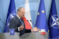 Poland's PM Donald Tusk And NATO Secretary-General Mark Rutte In Warsaw.