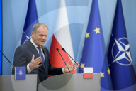 Poland's PM Donald Tusk And NATO Secretary-General Mark Rutte In Warsaw.