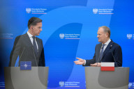 Poland's PM Donald Tusk And NATO Secretary-General Mark Rutte In Warsaw.