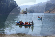 Boating At Indra Sarowar Lake In Nepal 