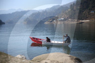 Boating At Indra Sarowar Lake In Nepal 