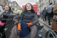 Disabled Protest Westminster in London, UK.