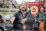 Disabled Protest Westminster in London, UK.