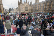 Disabled Protest Westminster in London, UK.