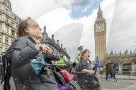 Disabled Protest Westminster in London, UK.