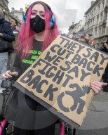 Disabled Protest Westminster in London, UK.